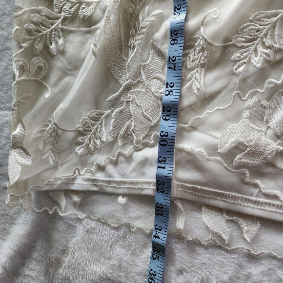 Lulus Small In the Moment White Embroidered Dress Lace V Neck Sleeveless Mini - Picture 9 of 14